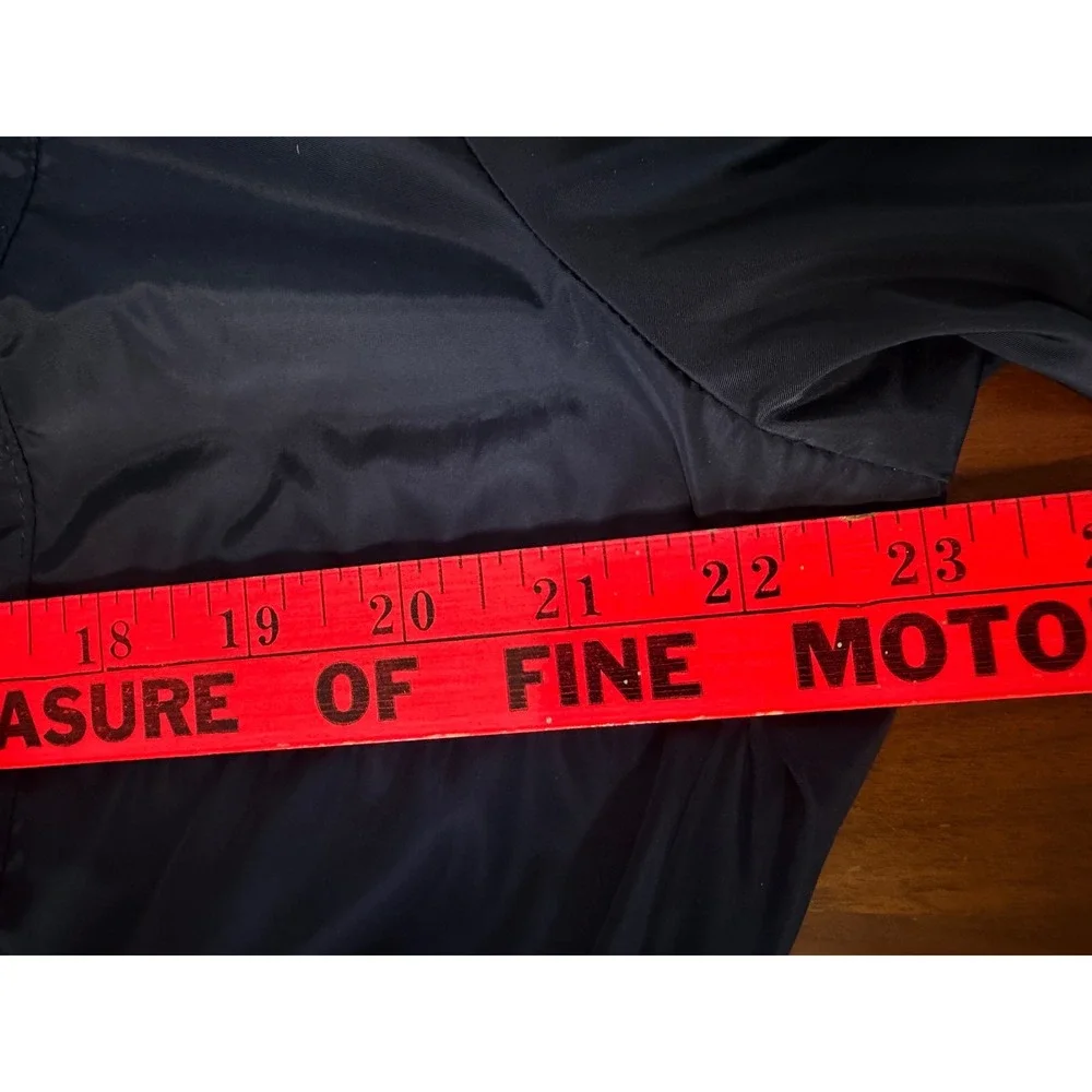 Apana Windbreaker Jacket Women XL Navy Blue Cinched‎ Waist Travel Classic